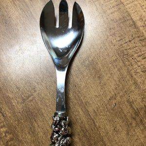 Boston Warehouse Serving Salad Fork Spoon Apple Relief Handle Stainless
